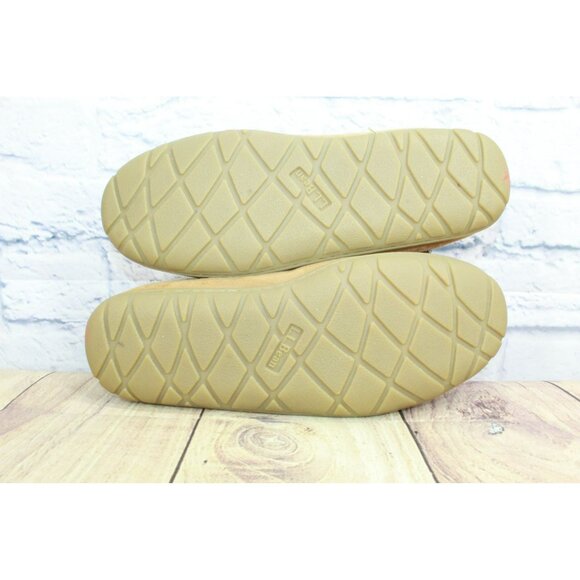 LL Bean Brown Suede Wicked Good Shearling Lined Moccasin Slipper Scuffs 9 M - Picture 9 of 9